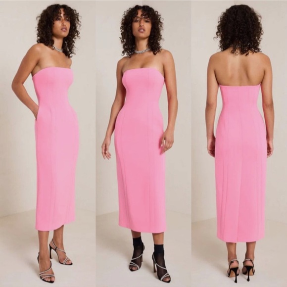 A.L.C. Elizabeth Dress in Grapefruit Pink Size 2 - Picture 4 of 9